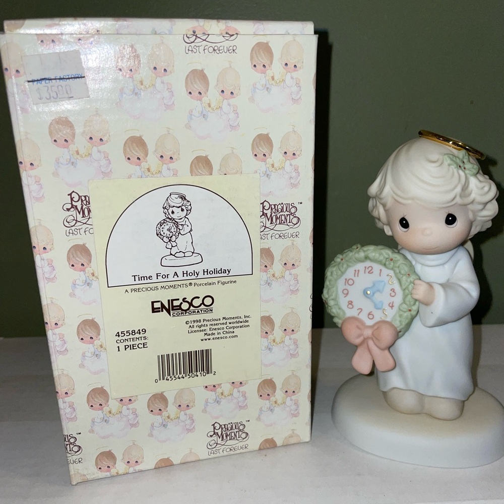 👼Enesco Precious Moments Figurine with Clock
~original packaging